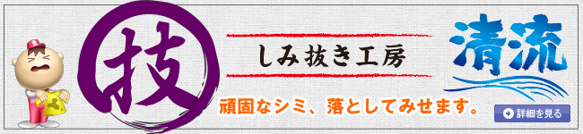 特殊しみ抜き、清流